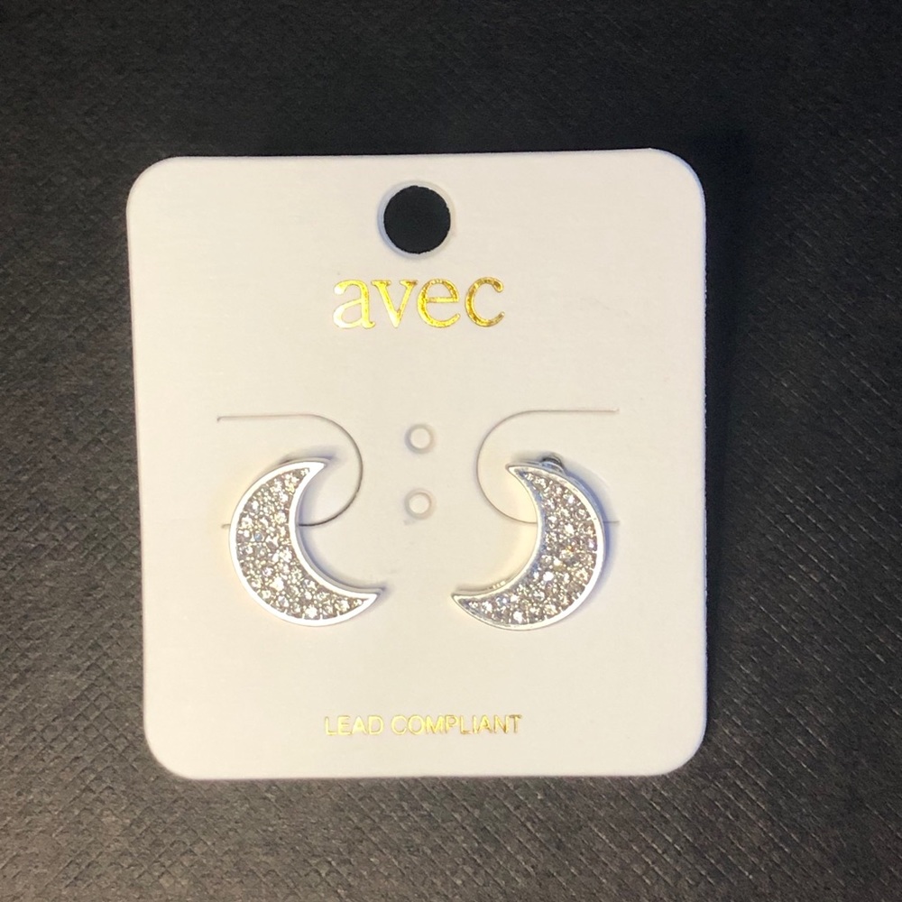 HOT ITEM⭐️crystal moon earrings